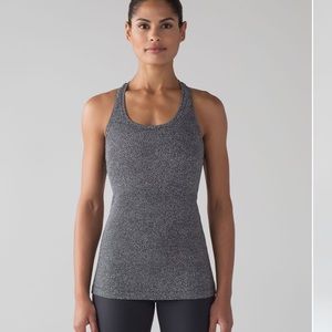 Lululemon Cool Racerback, size 6, black & white. Like new.